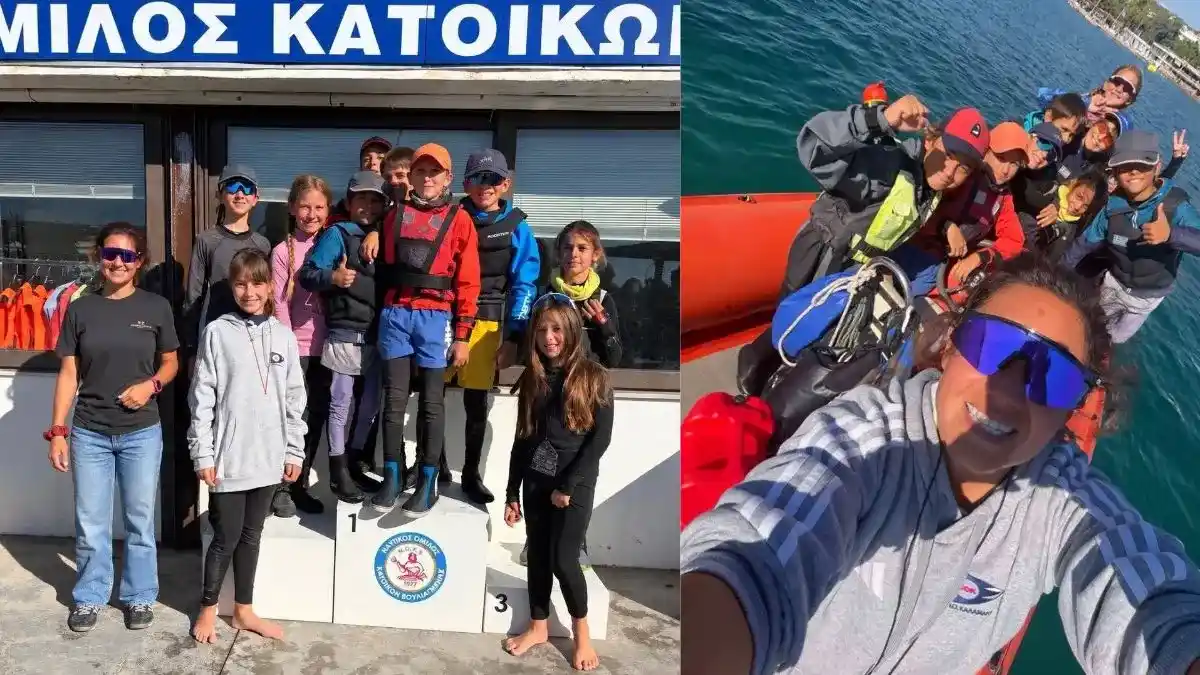 Νεαροί ιστιοπλόοι του Ναυτικού Ομίλου Καλαμακίου στο διασυλλογικό πρωτάθλημα Optimist της Βουλιαγμένης