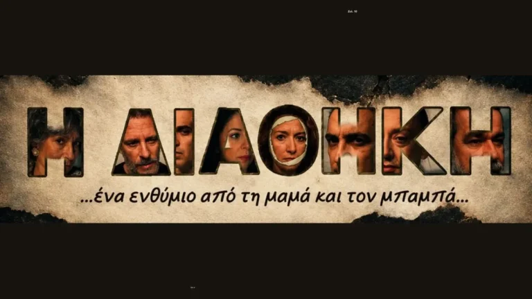 Αφισα για τη θεατρική παράσταση «Η Διαθήκη» της Άννας Ετιαρίδου στο Θέατρο Βαφείο – Λάκης Καραλής