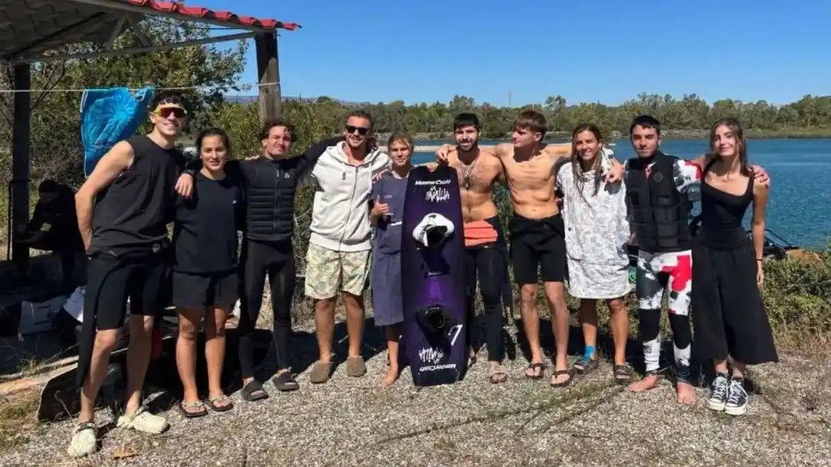 Αθλητές Wakeboard στη λίμνη Στράτου στο Αγρίνιο